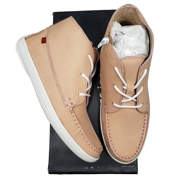 Marc JosephNIB West Houston Bootie Blush Nobuck Lace Up Leather Boots 3.5
